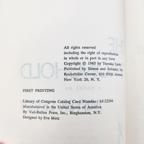 The Stronghold by Meyer Levin WWII Novel 1965 1st Printing Vintage Hardcover - Picture 4 of 4